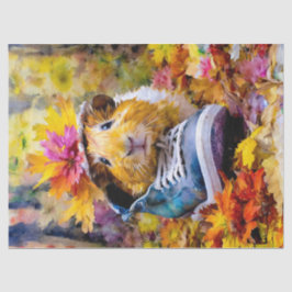 Papel De Seda Vamos, Rico! Porco-guineense no chapéu