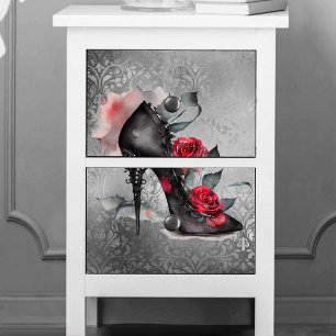 Papel De Seda Vampy Spiked Stiletto   Grunge de alto salto Rosa 