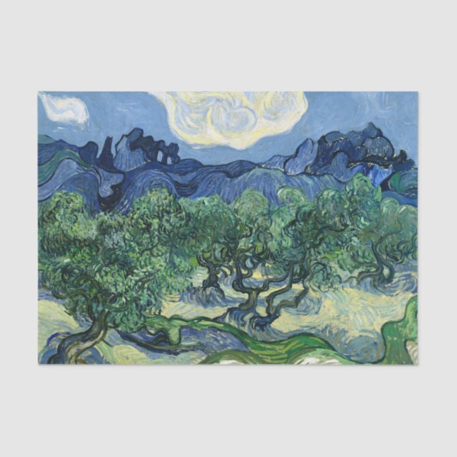 Papel De Seda Van Gogh A Paisagem Das Oliveiras (Frente )