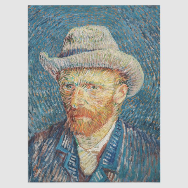 Papel De Seda Van Gogh - Autorretrato com um chapéu de feltro de (Criador carregado)