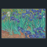 Papel De Seda Van Gogh Irises. impressionismo floral azul<br><div class="desc">Papel tecidular Van Gogh "Irises". Arte do impressionismo floral azul.</div>
