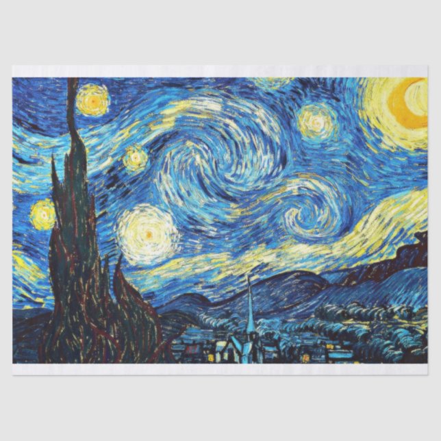 Papel De Seda Van Gogh - Starry Night (Frente )