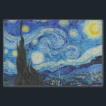 Papel De Seda Van Gogh Starry Night. Impressionismo arte de vint<br><div class="desc">Papel de tecido "A Noite Estrelada" de Van Gogh.</div>