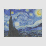 Papel De Seda Van Gogh Starry Night Painting<br><div class="desc">Vincent Van Gogh (30 de março de 1853 - 29 de julho de 1890) foi um pintor influente do posto impressionista neerlandês.  Esta pintura é Starry Night.</div>