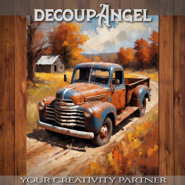 Papel De Seda Van no final do trabalho - Decoupage -