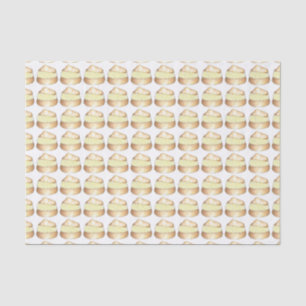 Papel De Seda Vanilla Cream Puff Puff Puff Creampuff Tecido