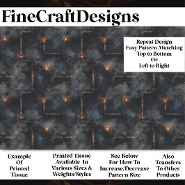 Papel De Seda Vapor Vapor e Pipes Padrão Escuro BN6