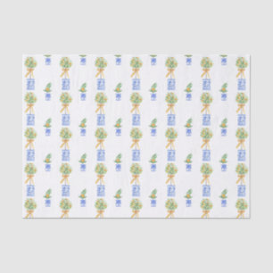 Papel De Seda Variável de Árvore Laranja de Quarela