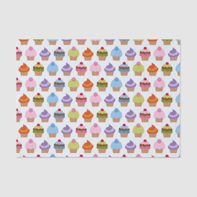 Papel De Seda Variedade de Cupcake (Frente )