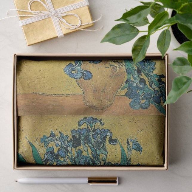 Papel De Seda Vase "Ainda viva" com irrisões de Vincent van Gogh (Presente)