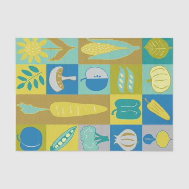 Papel De Seda Veggie Blocks II (Frente )