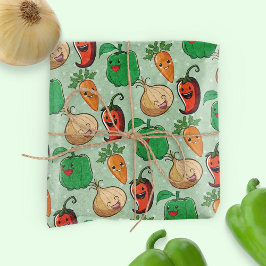 Papel De Seda Veggies sorridentes