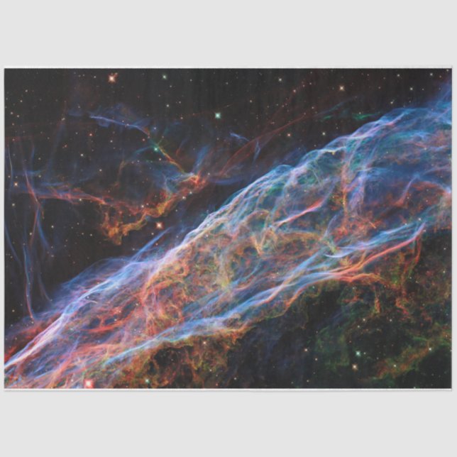 Papel De Seda Veil Nebula Supernova Mantém Telescópio Hubble (Frente )
