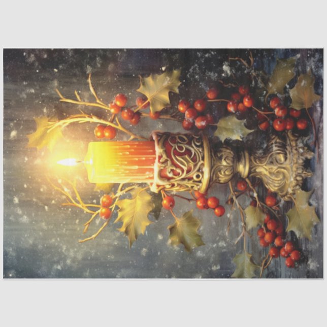 Papel De Seda Vela de Natal (Frente )