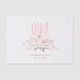 Papel De Seda Velas De Bolo Floral Suave A Qualquer Idade Aniver