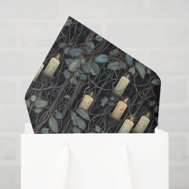 Papel De Seda Velas e Vinhas Spooky (Sacola de presentes)