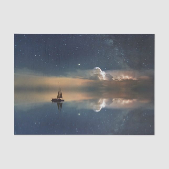 Papel De Seda Velejando para as nuvens (Frente )