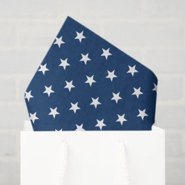 Papel De Seda Velha Glória Estrelas Azuis (escala média)