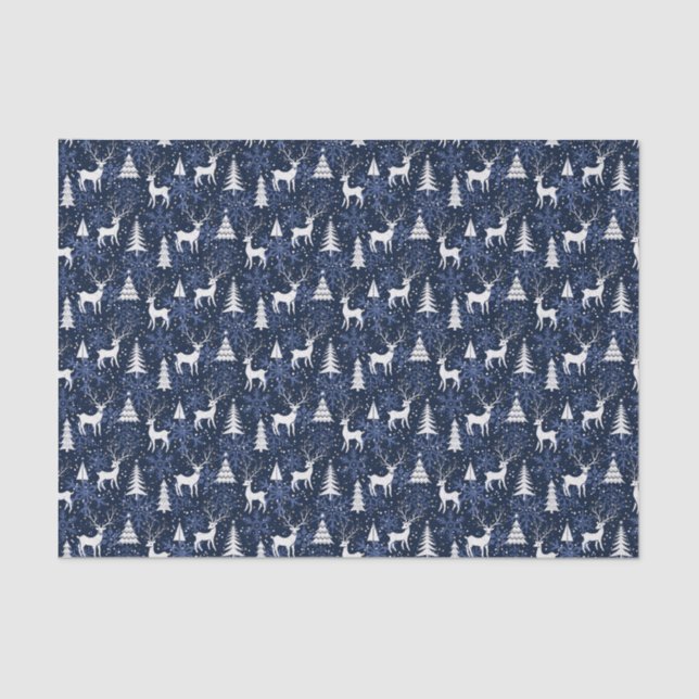 Papel De Seda Velho Cristal Vivo Cobalto Azul (Frente )