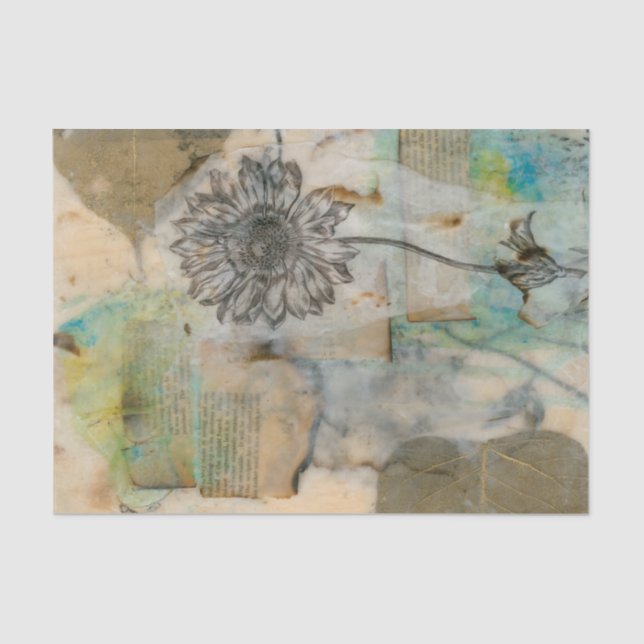 Papel De Seda Vellum Floral I (Frente )