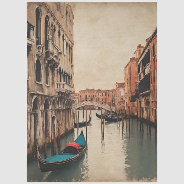 Papel De Seda Veneza Itália Decoupage  (Frente )
