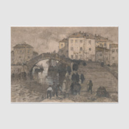 Papel De Seda Veneza, Itália (Paisagem Veneziana Vintage)