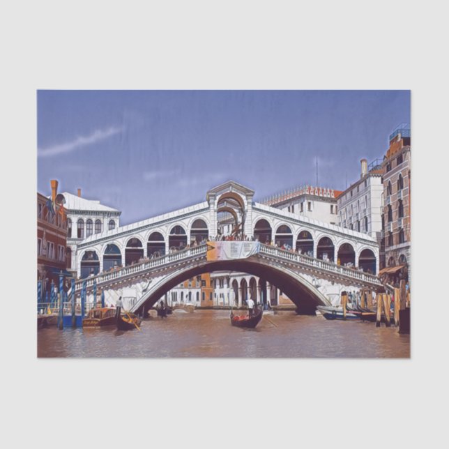 Papel De Seda Veneza - RIALTO BRIDGE - (Frente )