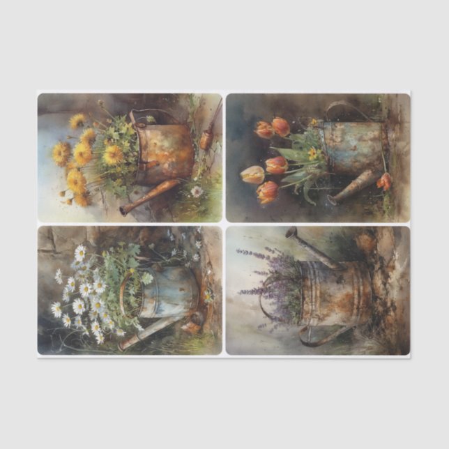 Papel De Seda Ventiladores de água enferrujada (Frente )