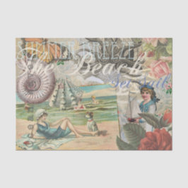 Papel De Seda verão praia vintage polvo antiguidades navegação