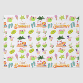 Papel De Seda Verão sem costura com padrão de coco