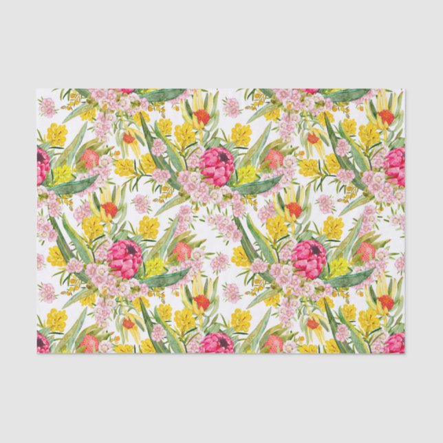 Papel De Seda Verão tropical australiano (Frente )