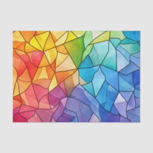Papel De Seda Verdadeiras cores do arco-íris Efeito de Vidro Obt