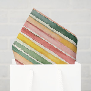 Papel De Seda Verde Amarelo Vermelho Rosa Listras Aniversário