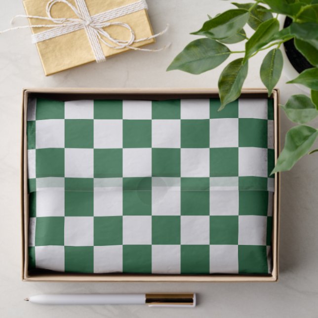 Papel De Seda Verde-Branco verificado (Presente)