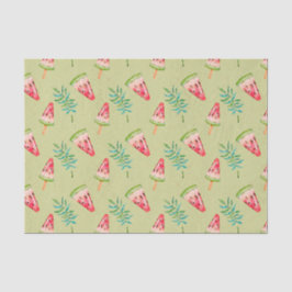 Papel De Seda Verde com Padrão de Melão de Água