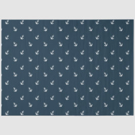 Papel De Seda Verde e Azul-Marinho Série Náutica Design 16