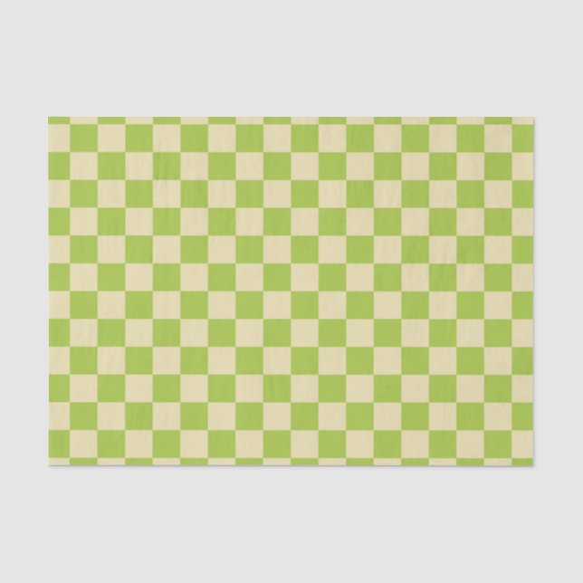 Papel De Seda Verde e bege da Maçã Verificada (Frente )