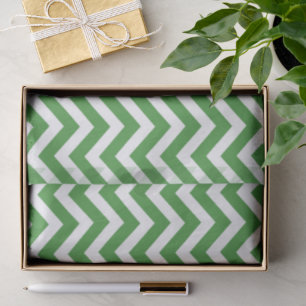 Papel De Seda Verde Escuro & Branco Chevron Casamento Aniversári