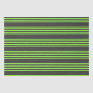 Papel De Seda Verde limão e carvão de cinco faixas