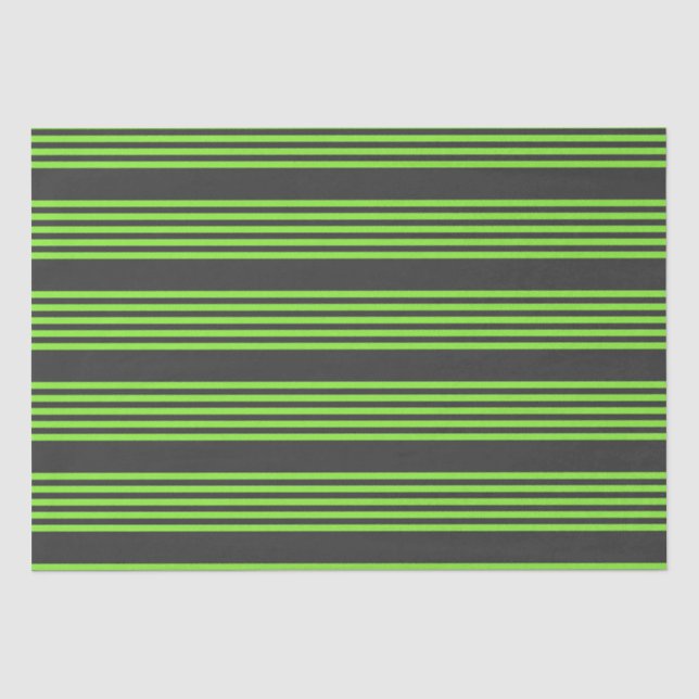 Papel De Seda Verde limão e carvão de cinco faixas (Frente )