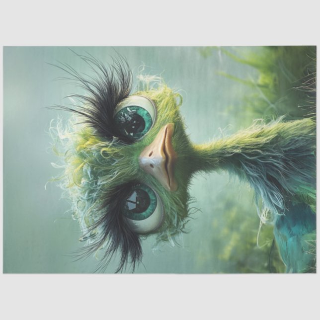 Papel De Seda Verde limão Whimsical Wackadoodle de dissociação (Frente )