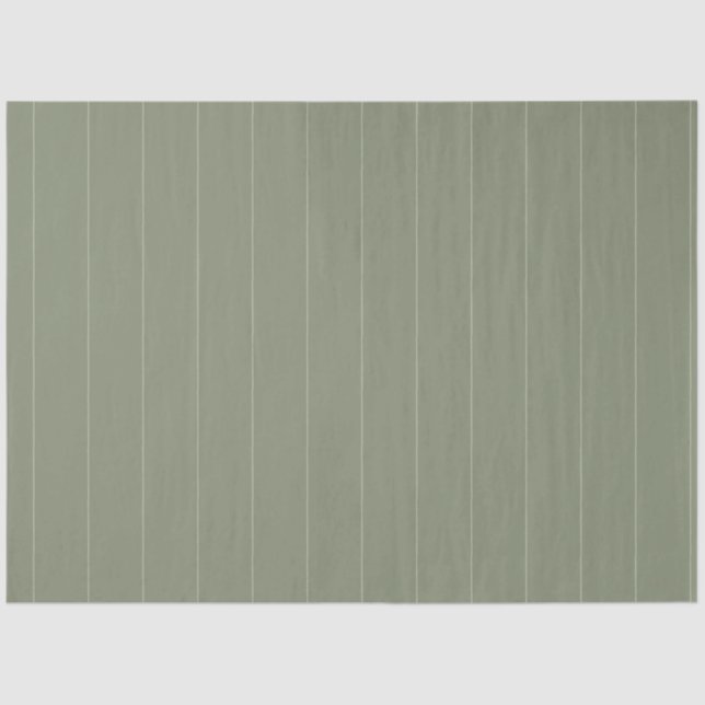 Papel De Seda Verde Sálvia Escuro com Listras de Pino (Frente )