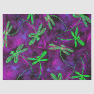 Papel De Seda verdes limões em roxo e rosa