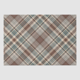 Papel De Seda Verificação do tartan do marrom azul