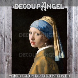 Papel De Seda Vermeer- Rapariga com uma Pearl Comendo Descamação