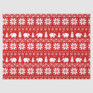 Papel De Seda Vermelho bonito do teste padrão do Natal dos