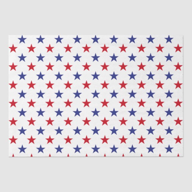Papel De Seda Vermelho Branco e Azul Quatro de Julho (Frente )