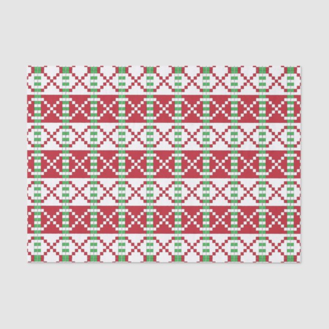 Papel De Seda Vermelho, branco, verde Latgale Latgale, Etnia Fol (Frente )