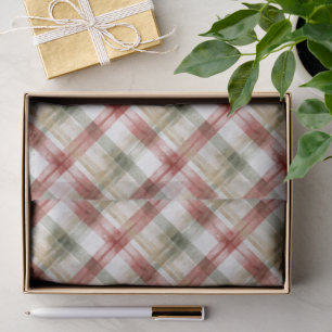 Papel De Seda Vermelho Branco Verde Xadrez Listras Natal
