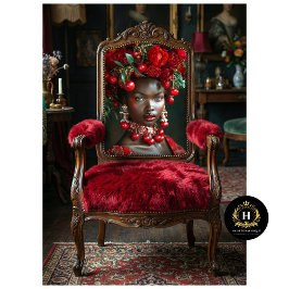 Papel De Seda Vermelho Cereja Vintage Decoupage Afro-Americano 